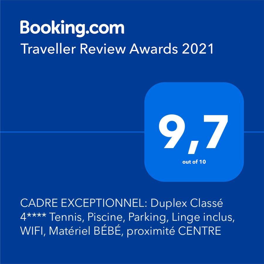 Cadre Exceptionnel: Duplex Classe 4**** Tennis, Piscine, Parking, Linge Inclus, Wifi, Materiel Bebe, Proximite Centre Deauville Dış mekan fotoğraf